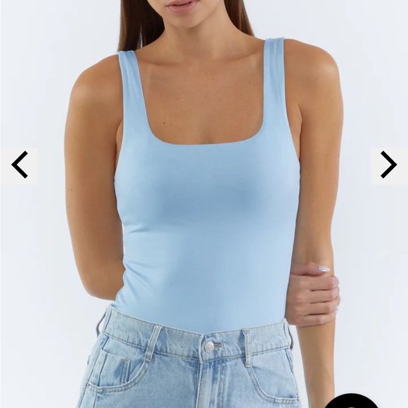 Brand new never worn seamless contour bodysuit blue color size medium. - Picture 2 of 2